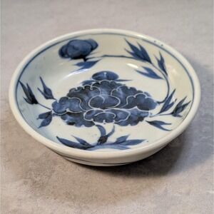Antique Japanese Arita Ware Blue & White Dish | Hand-Painted Sometsuke Porcelain